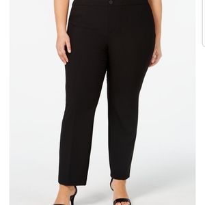 Charter club plus size straight leg black pants